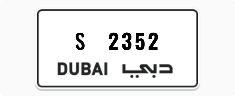S 2352 - Dubai Plate