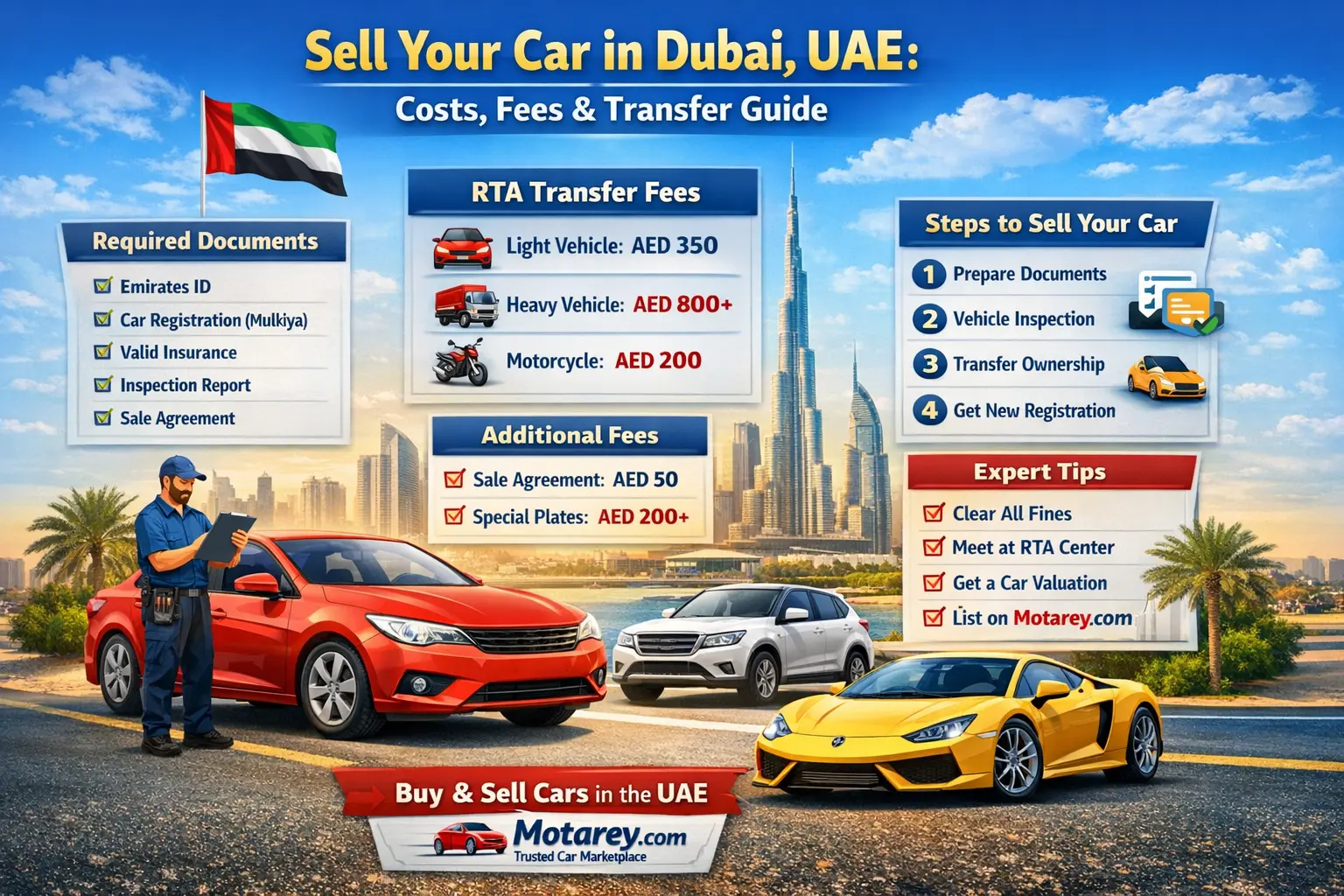 Total Cost to Sell Your Car in Dubai, UAE – Fees, Process and Expert Tips